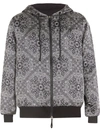 Giuseppe Zanotti Paisley Print Hooded Jacket In Black