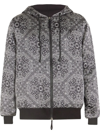 Giuseppe Zanotti Paisley Print Hooded Jacket In Multicolor