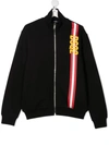 DSQUARED2 TEEN LOGO STRIPE BOMBER JACKET