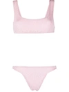 Reina Olga Pink Scrunch Ginny Bikini In Pink