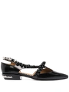 TOGA POINTED SIDE-BUCKLE BALLERINAS