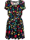 LOVE MOSCHINO ABSTRACT-PRINT JERSEY DRESS