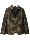 Dolce & Gabbana Floral Jacquard Blazer In Black