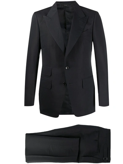 Tom Ford Single-breasted Two-piece Suit In Blue