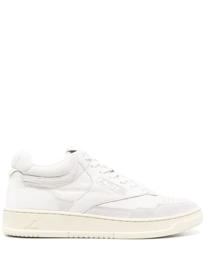 Autry Mid-top Logo Detail Trainers In White