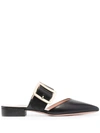 BALLY JEMINA BUCKLED LEATHER MULES