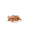 BABYWALKER CROSSOVER-STRAP LEATHER SANDALS