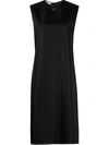 PRADA SLEEVELESS SHIFT MIDI DRESS