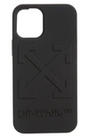 Off-white Raised Arrows Logo Iphone 12 Mini Case In Black