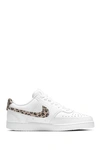 Nike Women's Court Vision Low Casual Sneakers From Finish Line In White/ Desert Sand-black