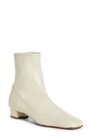 By Far Este 30mm Square-toe Ankle Boots In White