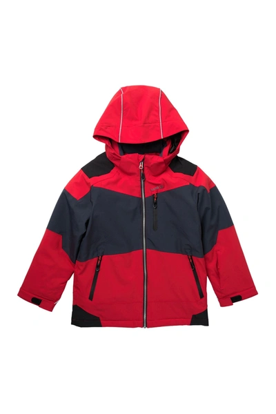 Kamik Kids' Reeve Ski Jacket In Red/charcoal