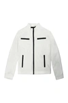 X-ray Kids' Faux Leather Casual Motorcycle Jacket In White