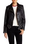 Walter Baker Allison Leather Moto Jacket In Black