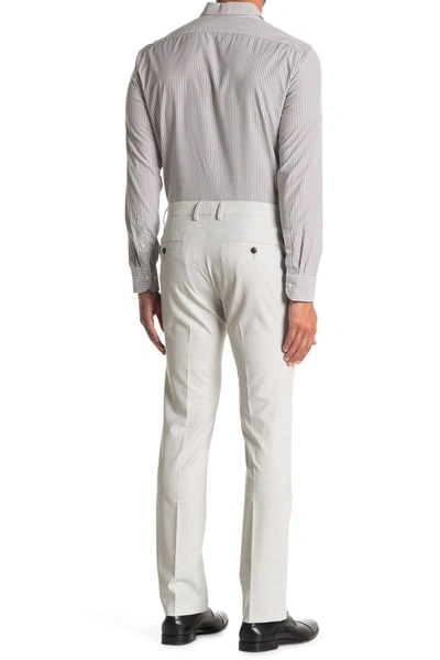 Kenneth Cole Reaction Skinny Fit Stretch Weave Dress Pants In Oatmeal