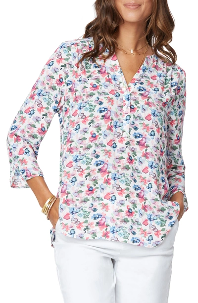 Curves 360 By Nydj Perfect Blouse In Sweet Tea Floral