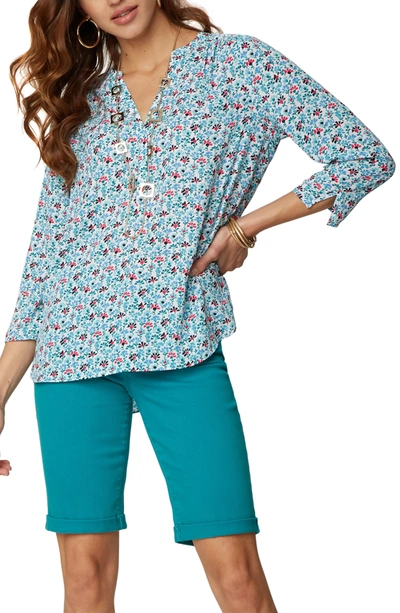 Curves 360 By Nydj Perfect Blouse In Ditsy Fields