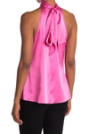 Ramy Brook Lori Tie Back Silk Blend Top In Hot Pink