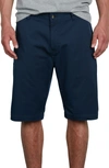 Volcom V-monty Solid Stretch Shorts In Dark Navy 2