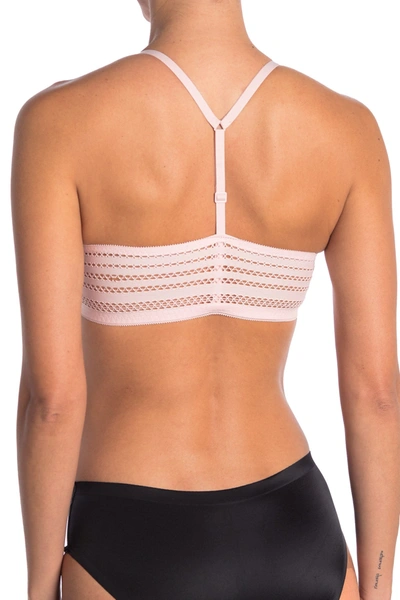 Dkny Lace Panel Snap Front Underwire Bra In Lotus Dk