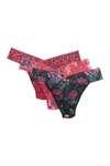 Hanky Panky Original Rise Lace Thongs In On The Prowl/moody B