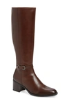 Naturalizer Sterling Knee High Boot In Chocolate Leather