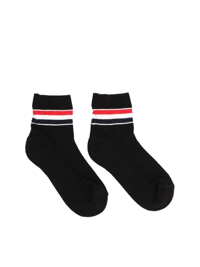 Thom Browne Athletic Ankle Socks In Black