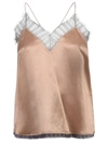 Iro Berwyn Lace-trimmed Silk-charmeuse Camisole In Brown