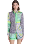 VERSACE SHIRT IN VIOLA POLYESTER,A885571F003875L000