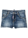 DSQUARED2 BLUE STRETCH-COTTON DENIM SHORTS,DQ02QRD005FT DQ01