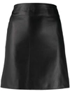 Manokhi Polished-finish High-waisted Skirt In Black
