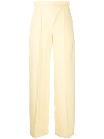 Aeron Wide-legged Tailored Trousers In Yellow