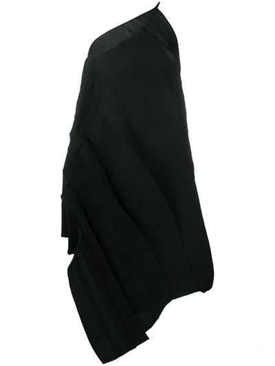Aeron Asymmetric Mid-length Dress In Black