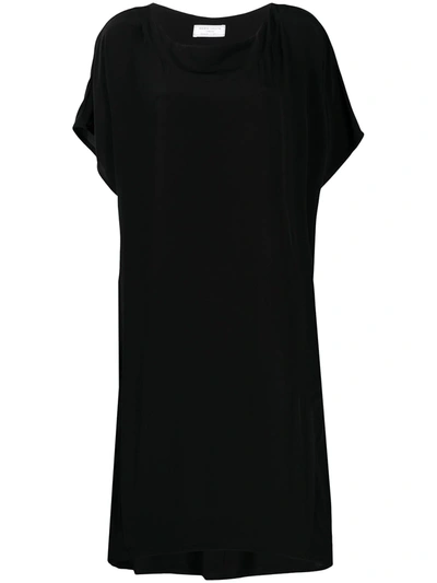 Société Anonyme Draped Detail Straight Dress In Black