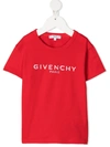 Givenchy Distressed Logo Print T-shirt In Red