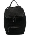 GIORGIO BRATO ZIP-UP SUEDE BACKPACK