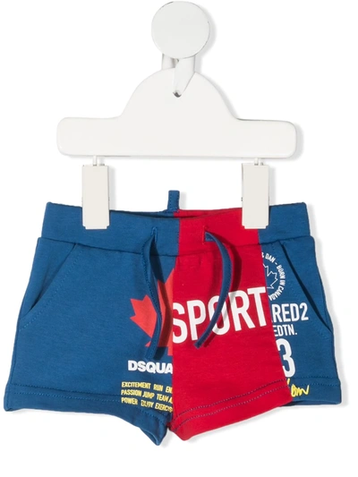 Dsquared2 Babies' Sport Edtn. 03 Track Shorts In Blue