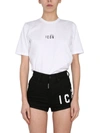 Dsquared2 Renny Fit Icon Print Jersey T-shirt In White