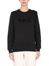 Apc A.p.c. V.p.c. Flock Logo Sweatshirt In Black