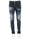 Dsquared2 Distressed Skinny Jeans In Blue