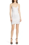 Alice And Olivia Harmony Sleeveless Mini Slip Dress In White