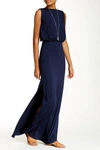 Go Couture Sleeveless Blouson Maxi Dress In Navy