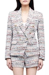 L AGENCE L'AGENCE KENZIE DOUBLE BREASTED TWEED BLAZER,888469285370
