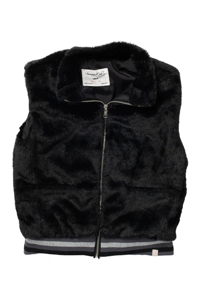 Sovereign Code Kids' Hermine Faux Fur Vest In Black