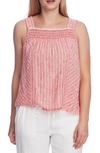 Vince Camuto Sleeveless Modern Stripe Blouse In Brght Lady