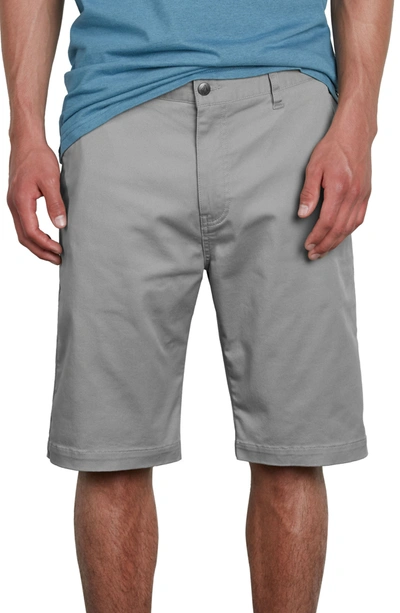 Volcom V-monty Solid Stretch Shorts In Moonbeam