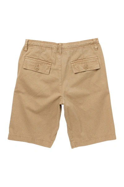 Aéropostale Kids' Yarn Dyed Canvas Shorts In Khaki