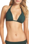 La Blanca Swimwear Island Blanca Halter Bikini Top In Seagreen