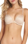 Spanx Pillow Cup Signature Push-up Plunge Bra In Soft Nude