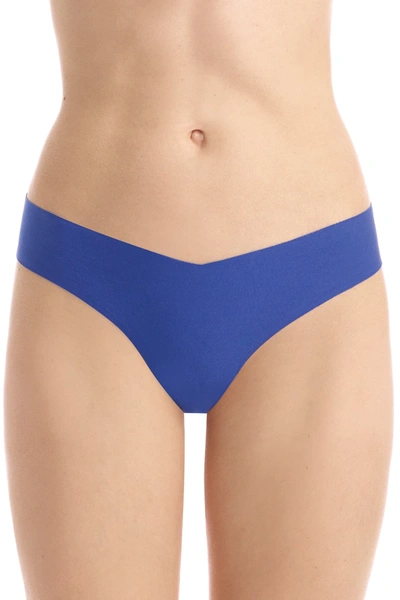 Commando Solid Thong In Blue Jay